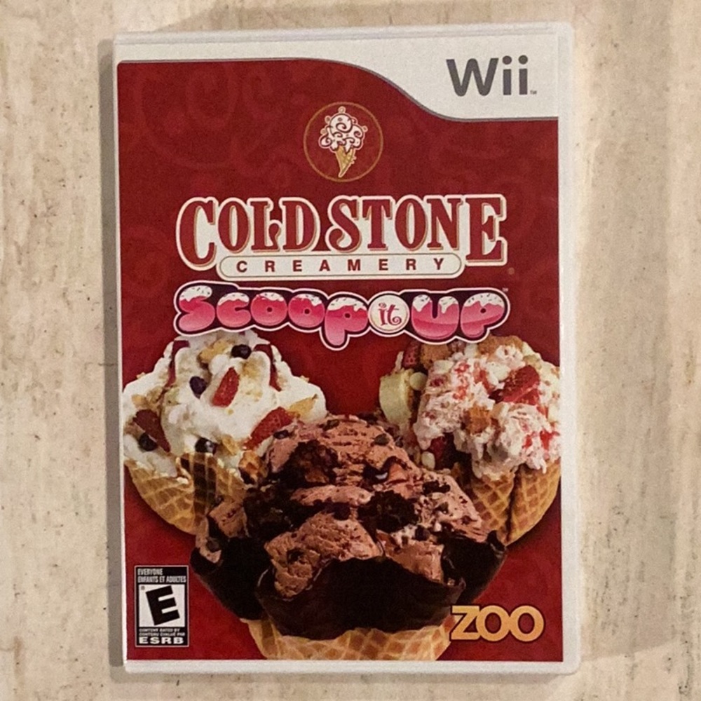 Cold Stone Creamery Scoop It Up Nintendo Wii Game CIB Tested